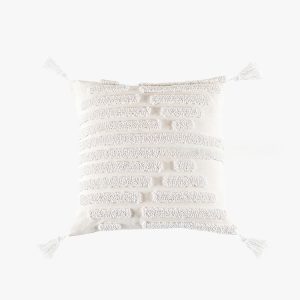 Bohemian Velvet Pillow - Nordic Vintage Style with Tassel Fringe