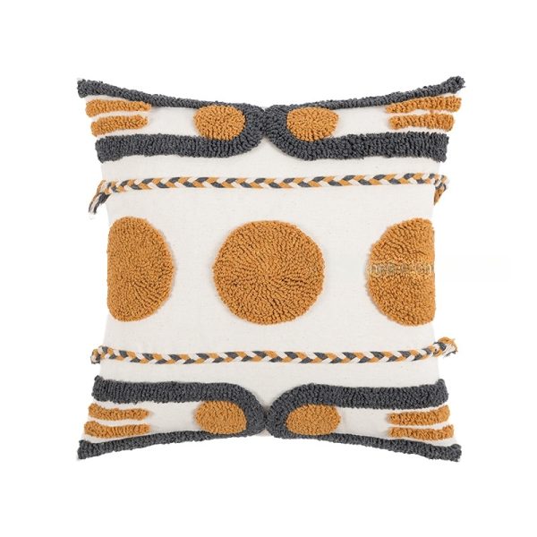 Bohemian Velvet Pillow - Nordic Vintage Style Tassel Trim