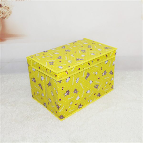 Laminated Non-Woven Fabric Storage Box - Children's Toy Storage with Lid, Student Dormitory Clothing Organizer