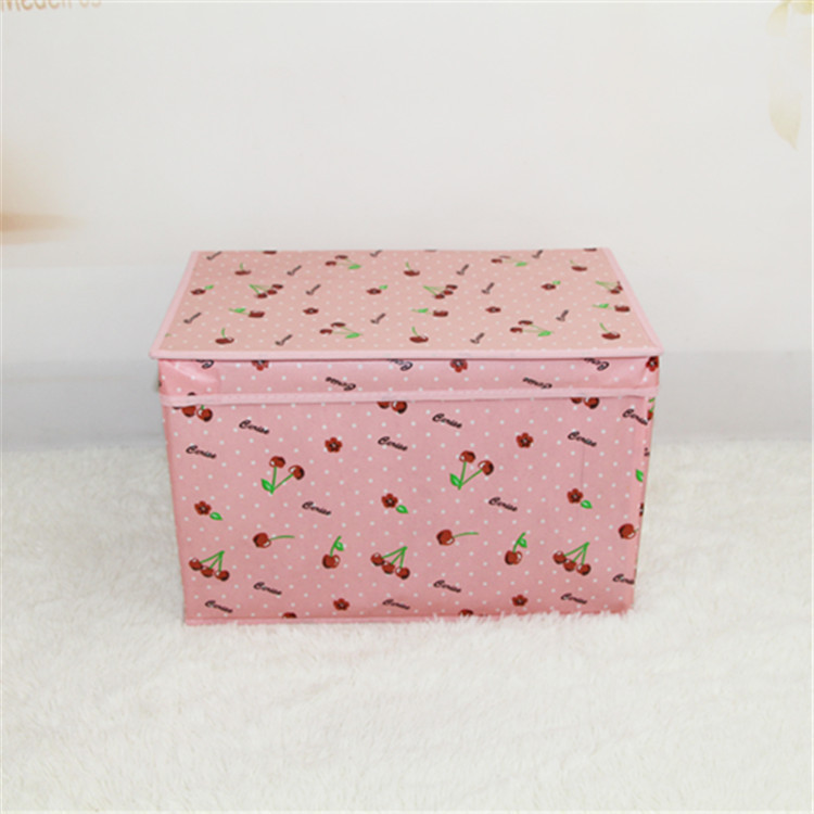Laminated Non-Woven Fabric Storage Box - Children's Toy Storage with Lid, Student Dormitory Clothing Organizer
