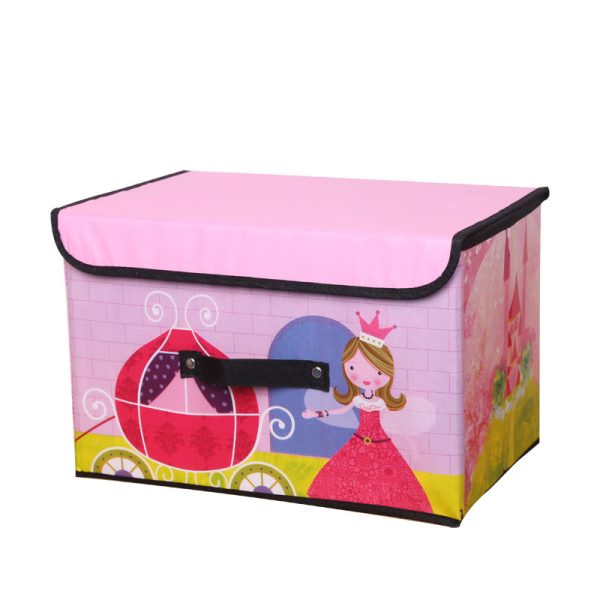 Laminated Cartoon Car Non-Woven Fabric Foldable Storage Box - Clothing Organizer and Multifunctional Children's Toy Storage Bench