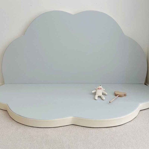 Cloud thickened foldable anti-collision baby crawling mat against the wall