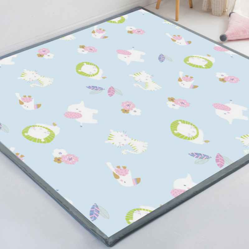 Anti-fall bedside mat ice silk summer mat baby crawling mat
