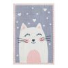 Cute cartoon imitation cashmere bedside anti-fall baby crawling mat