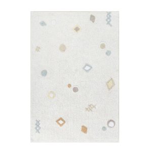 Cute cartoon imitation cashmere bedside anti-fall baby crawling mat