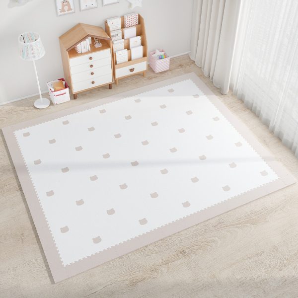 Bear pattern whole piece spliced foam floor mat baby crawling mat