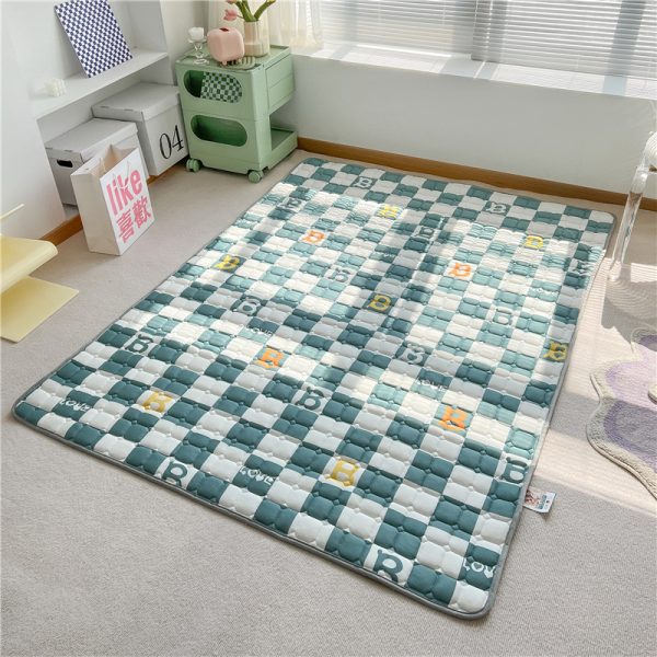 Formaldehyde Free Fluorescent Agent Knitted Cotton Machine Washable Baby Crawling Mat