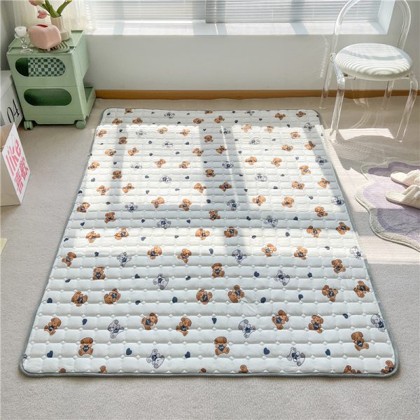 Formaldehyde Free Fluorescent Agent Knitted Cotton Machine Washable Baby Crawling Mat
