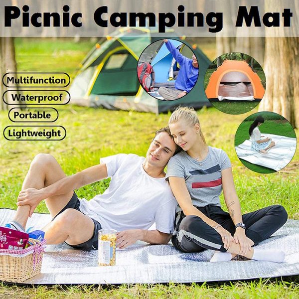Aluminum film outdoor moisture-proof foldable tent beach picnic mat