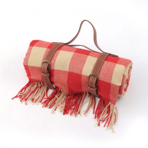 Leather strap braided tassel waterproof and moisture-proof thickened beach mat