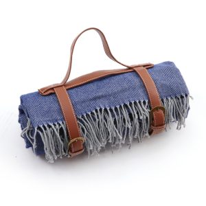 Leather strap braided tassel waterproof and moisture-proof thickened beach mat