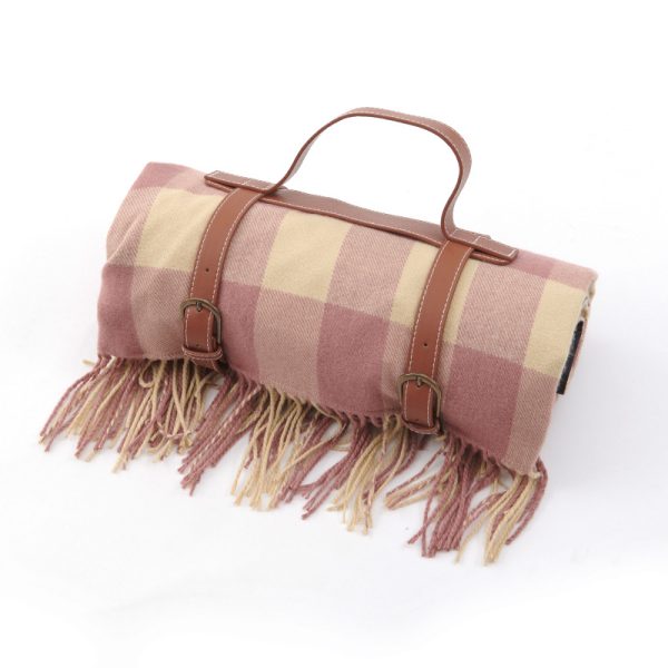 Leather strap braided tassel waterproof and moisture-proof thickened beach mat