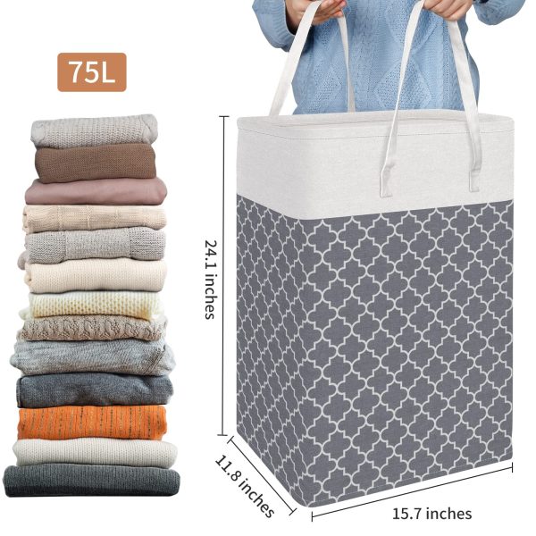 Collapsible Waterproof Long Handles Laundry Basket