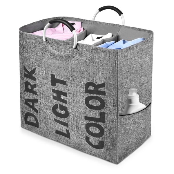 3 Compartment Divided Handle Laundry Hamper