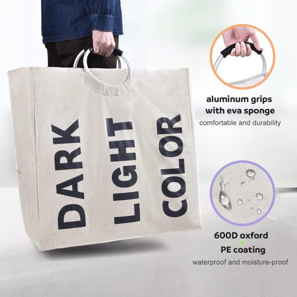 3 Compartment Divided Handle Laundry Hamper