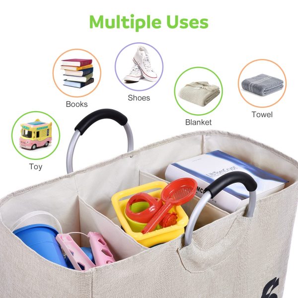 3 Compartment Divided Handle Laundry Hamper