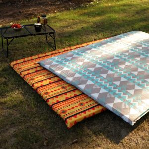 Ethnic style double inflatable cushion double air holes for children's picnic mat