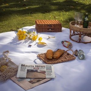 Antique Caramel Moisture Resistant Oxford Picnic Mat