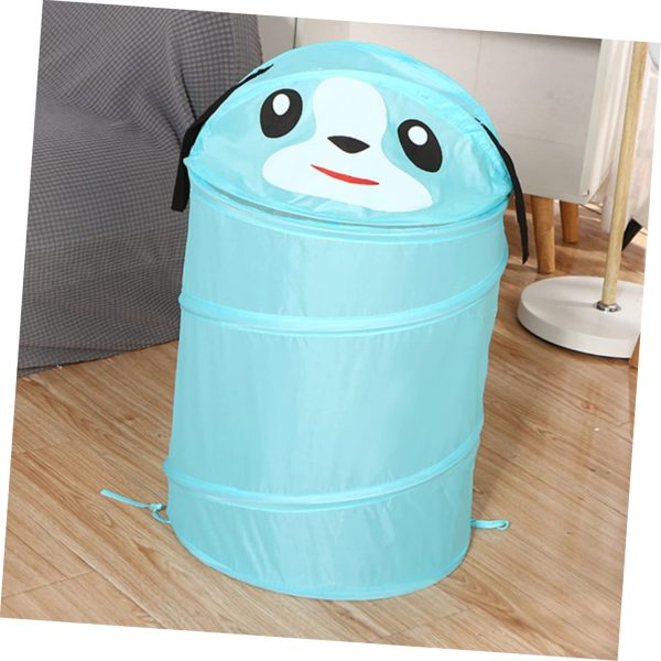 Foldable Spring Steel Wire Cartoon Laundry Basket