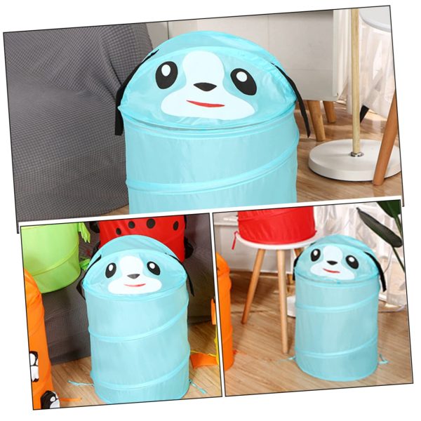 Foldable Spring Steel Wire Cartoon Laundry Basket