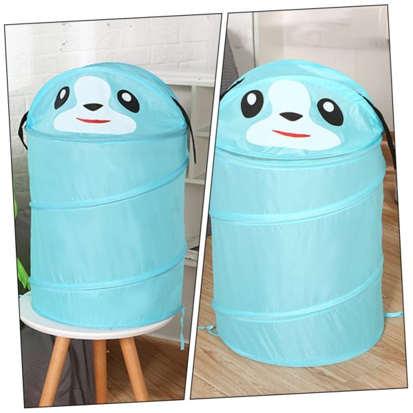 Foldable Spring Steel Wire Cartoon Laundry Basket