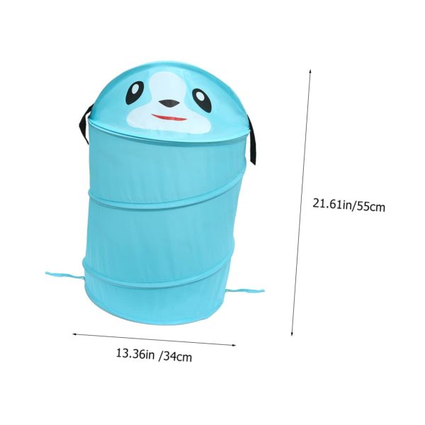 Foldable Spring Steel Wire Cartoon Laundry Basket