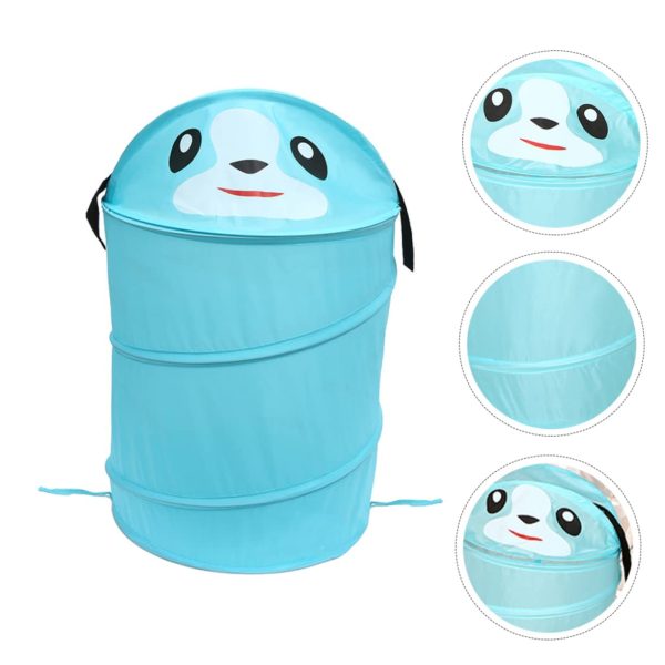 Foldable Spring Steel Wire Cartoon Laundry Basket