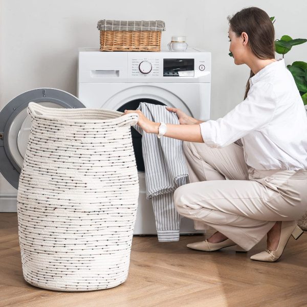 Collapsible Rope Woven Laundry Basket