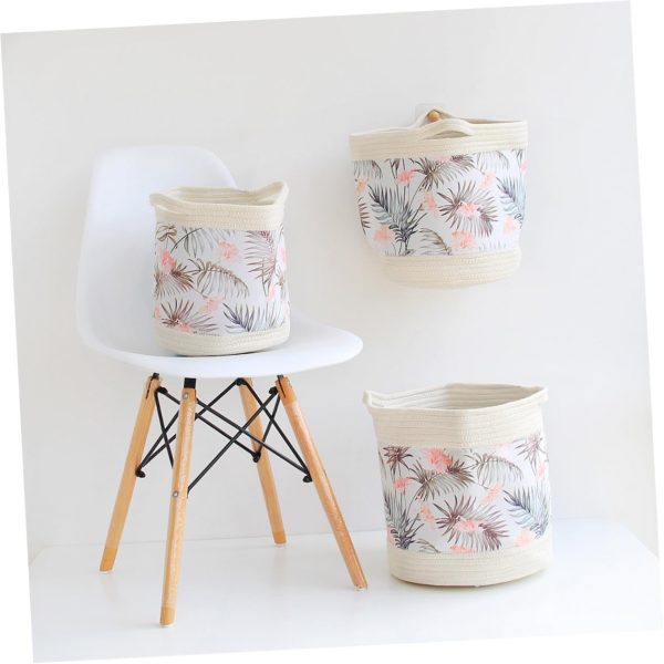 Collapsible Multipurpose Cotton Thread Baby Storage Laundry Basket