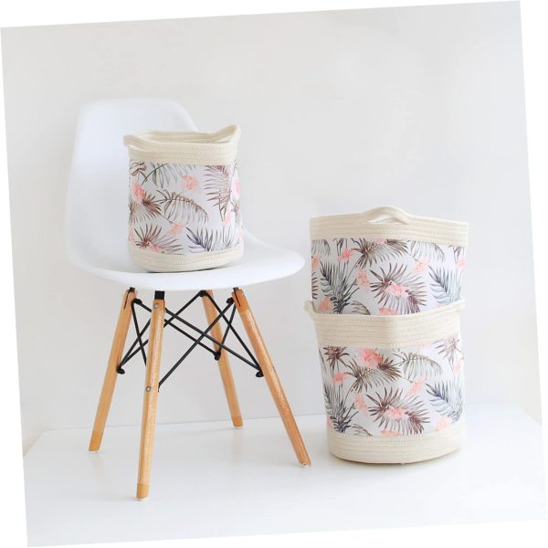 Collapsible Multipurpose Cotton Thread Baby Storage Laundry Basket