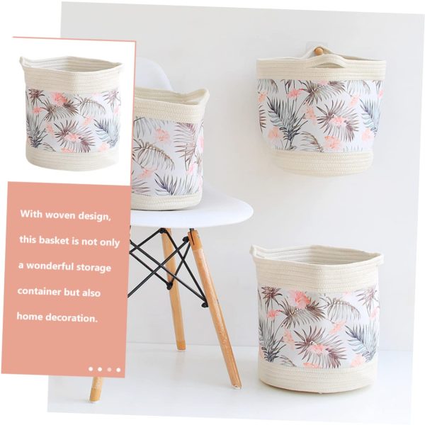 Collapsible Multipurpose Cotton Thread Baby Storage Laundry Basket