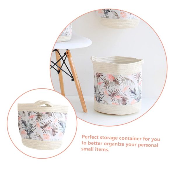 Collapsible Multipurpose Cotton Thread Baby Storage Laundry Basket