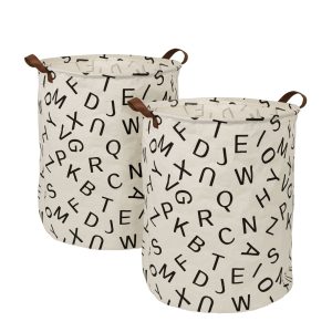 2 Pack Large Freestanding Thickened Waterproof Collapsible Laundry Basket