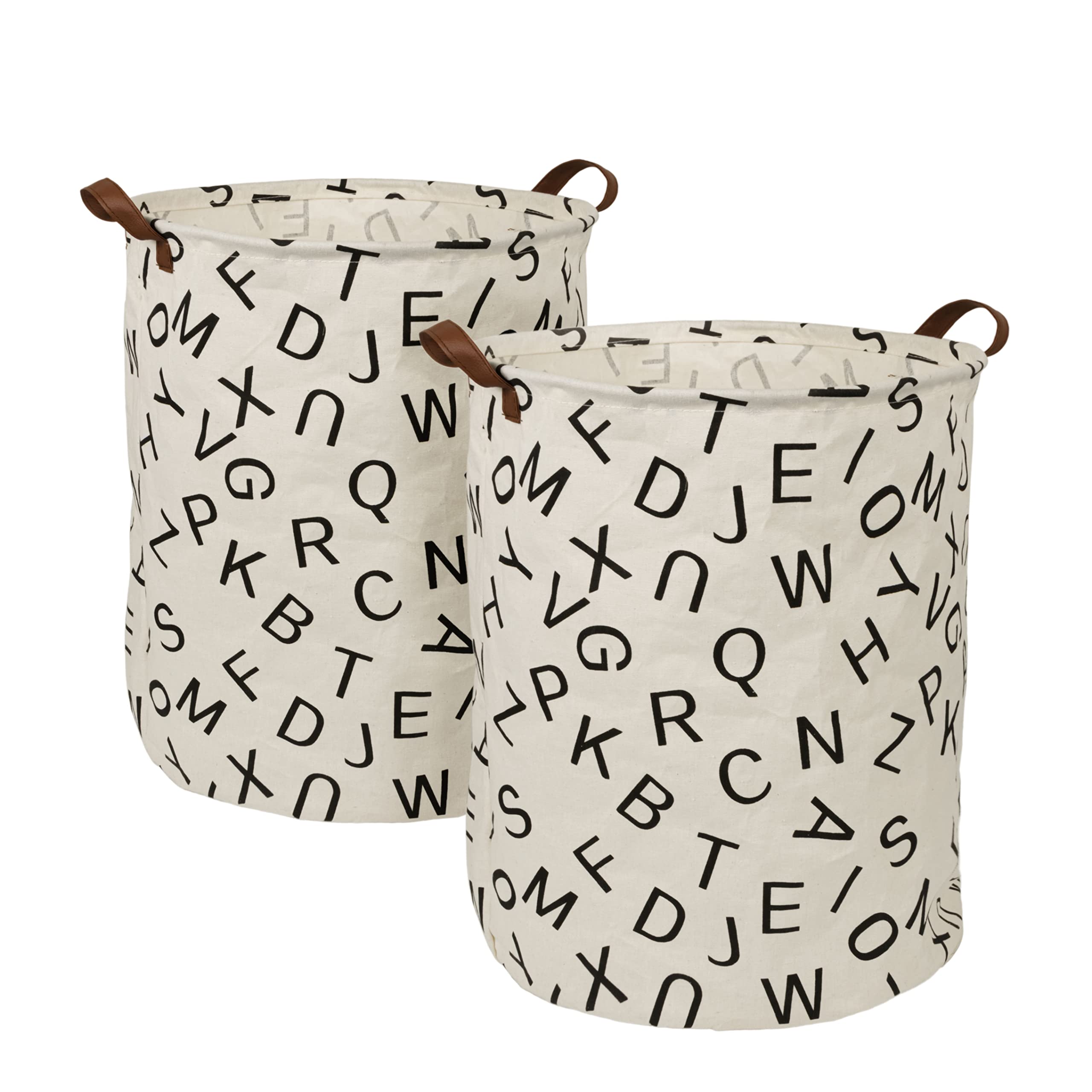 2 Pack Large Freestanding Thickened Waterproof Collapsible Laundry Basket