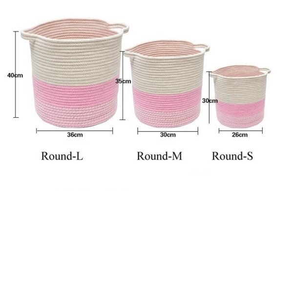 Cotton Rope Dirty Clothes Sundries Handle Laundry Hamper