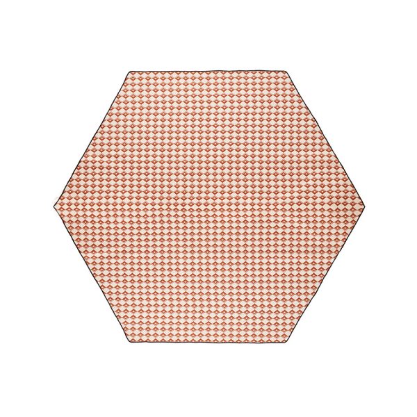 Outdoor hexagonal picnic mat double-sided fleece moisture-proof mat thickened