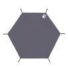 Oversized, lightweight Oxford hexagonal floor cloth is waterproof and wear-resistant