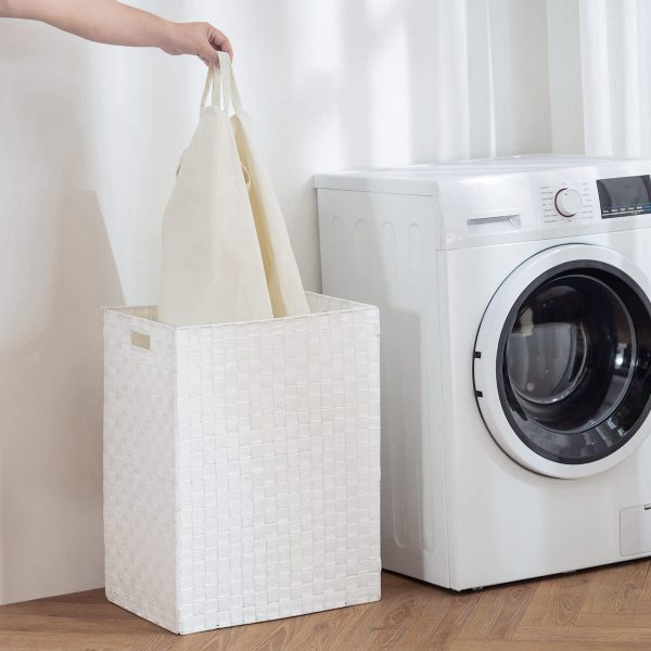 Handwoven Collapsible Removable Storage Laundry Basket