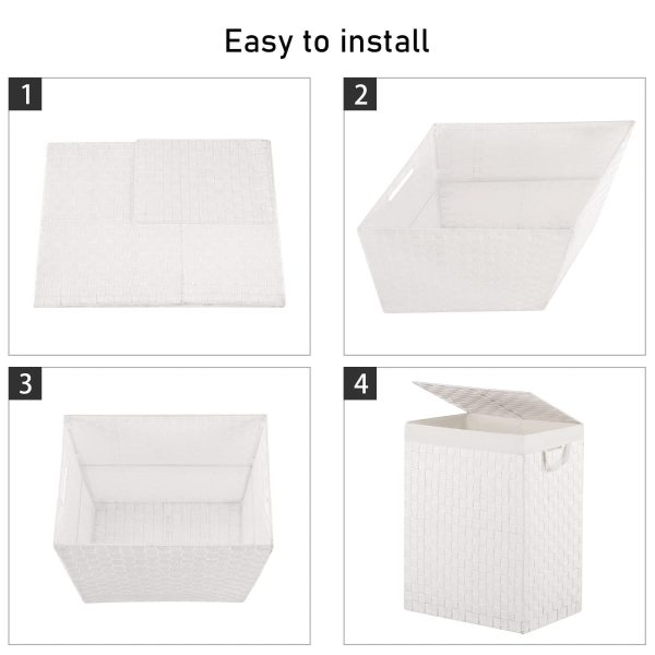 Handwoven Collapsible Removable Storage Laundry Basket