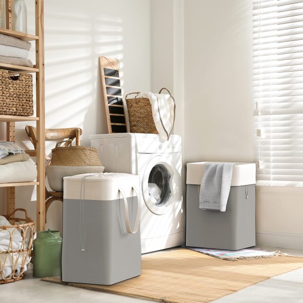 2Pack Simple Houseware Rectangle Collapsible Laundry Basket