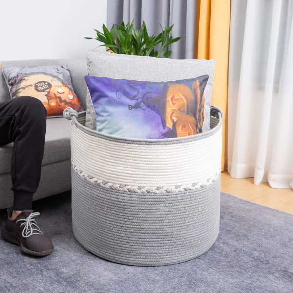 Large Rope Blanket Storage Laundry Basket