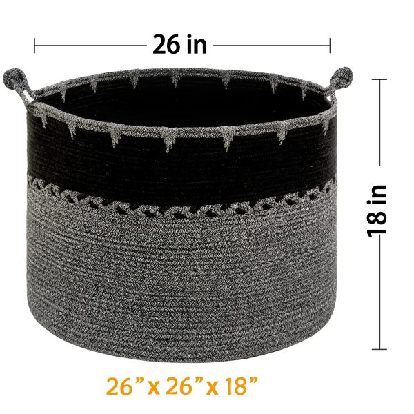 Large Rope Blanket Storage Laundry Basket