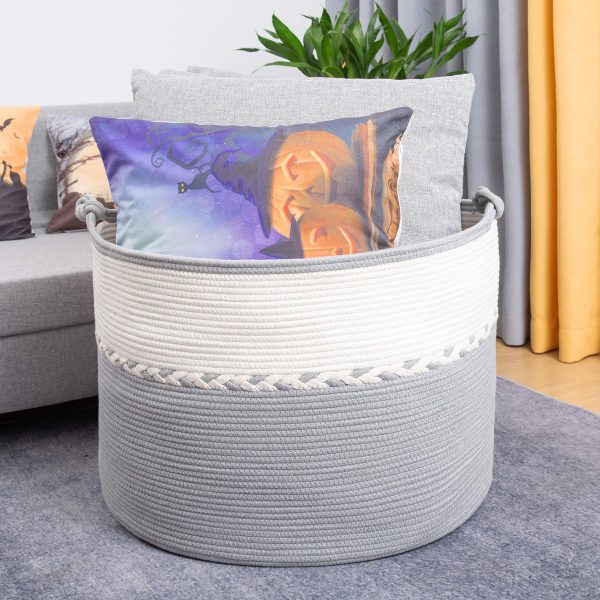 Large Rope Blanket Storage Laundry Basket