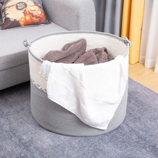 Large Rope Blanket Storage Laundry Basket