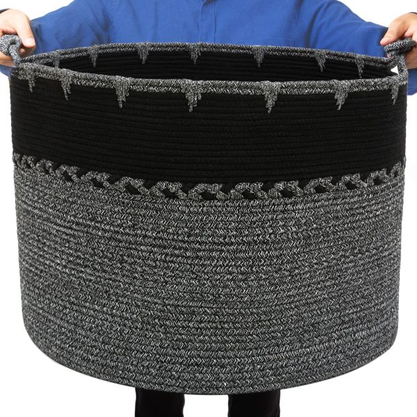 Large Rope Blanket Storage Laundry Basket