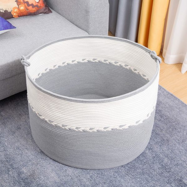 Large Rope Blanket Storage Laundry Basket