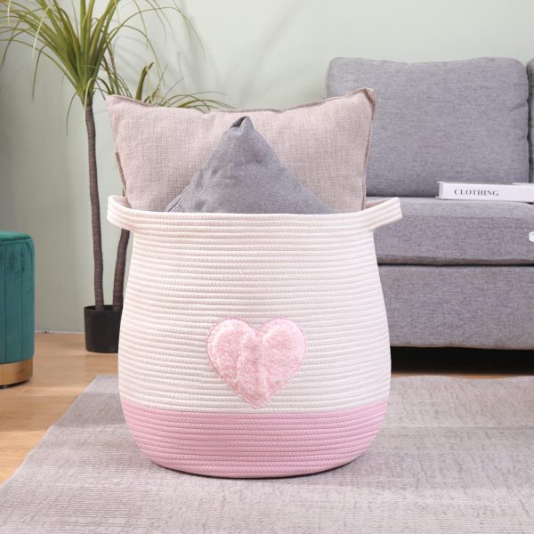 Large Tassel Woven Storage Laundry Basket
