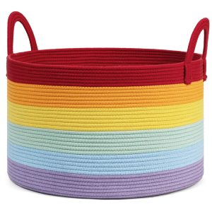 Large Rainbow Colorful Storage Laundry Basket