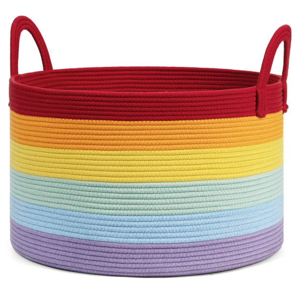 Large Rainbow Colorful Storage Laundry Basket