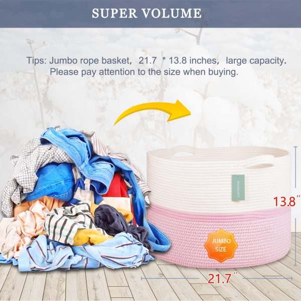 Extra Large Blanket Knit Laundry Basket